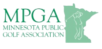 The logo for the minnesota public golf association