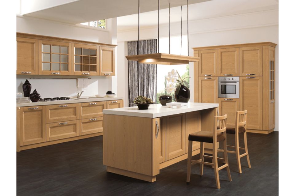 cucina contemporanea in legno