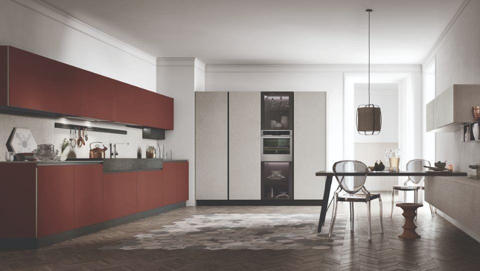cucina con linee moderne