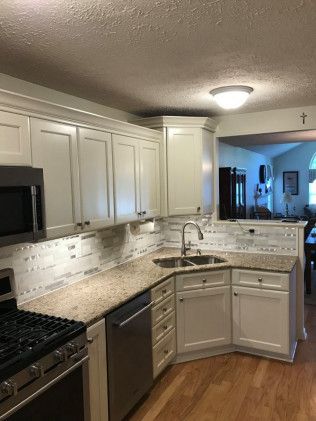 White Granite Kitchen Countertop