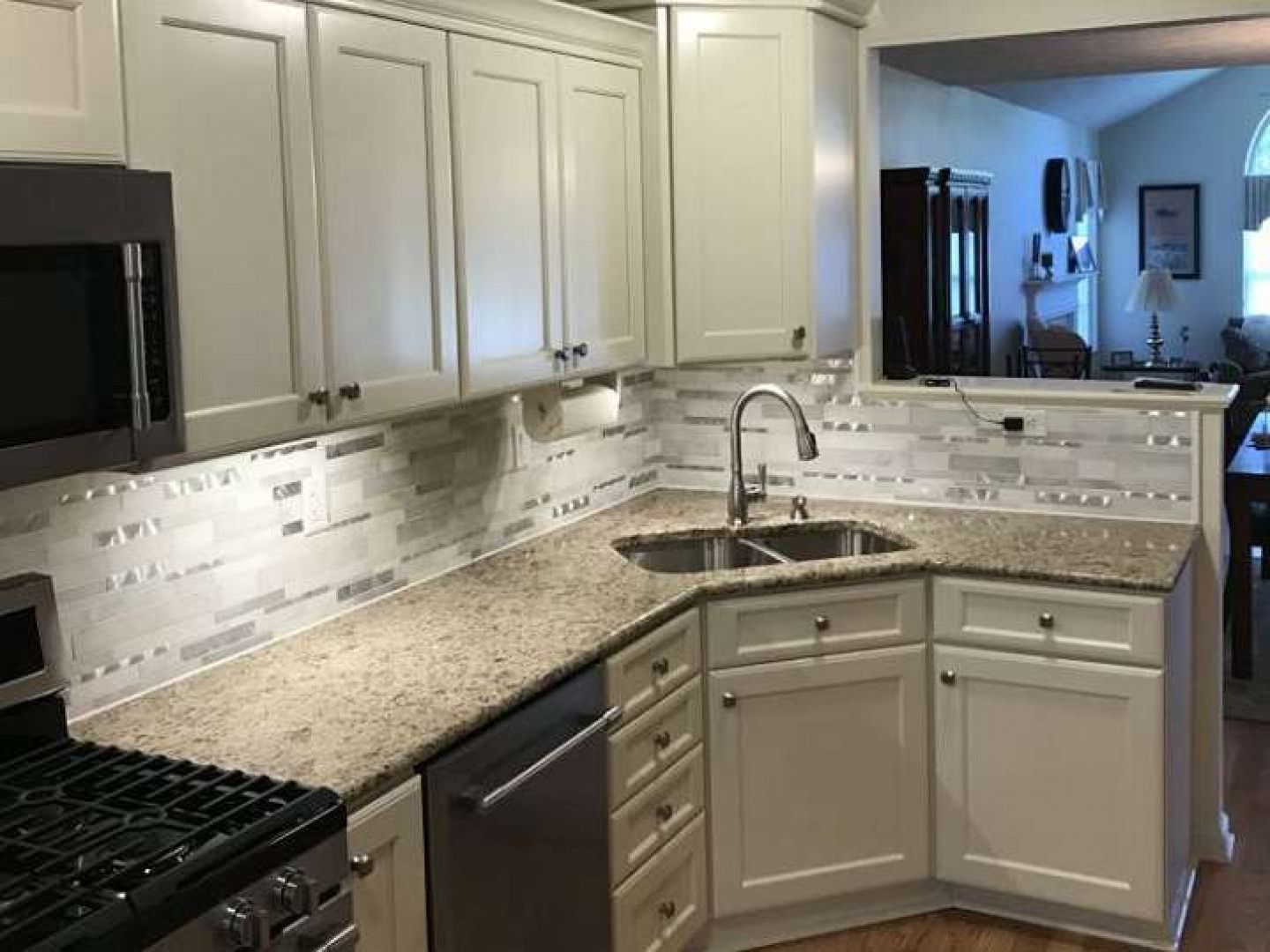 White Granite Kitchen Countertop