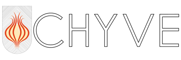 A logo for a company called chyve with an onion in the middle.