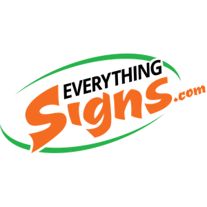 EverythingSigns.com logo in orange, black, and green with a curved green swoosh.