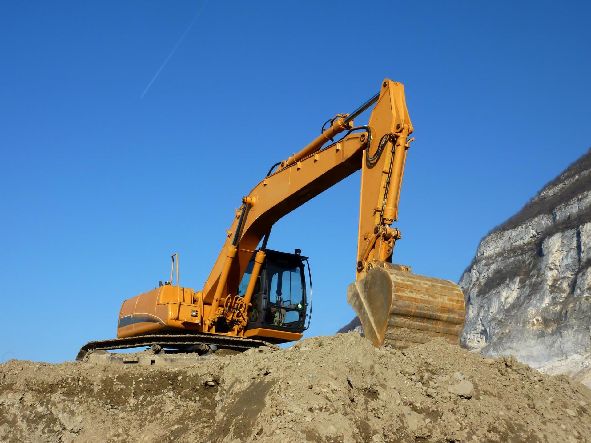 excavating using the truck