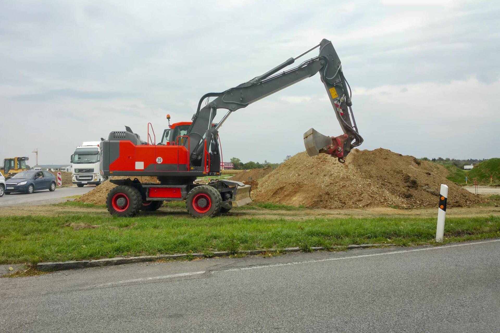 a piling of the soil