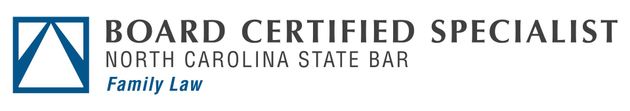 The logo for board certified specialist north carolina state bar family law