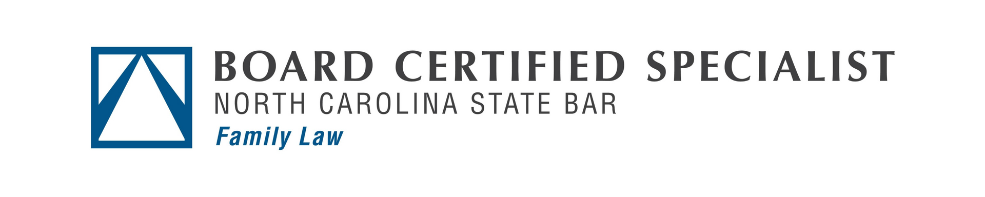 The logo for board certified specialist north carolina state bar family law