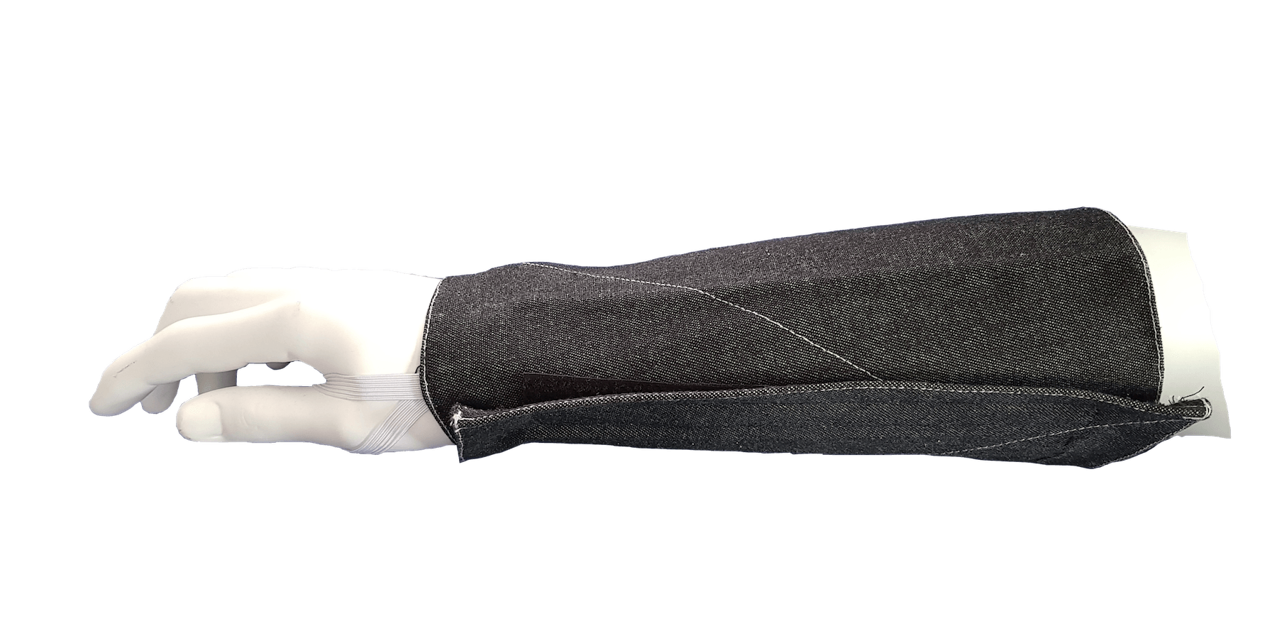 A black and white photo of a person 's arm with a bandage on it.