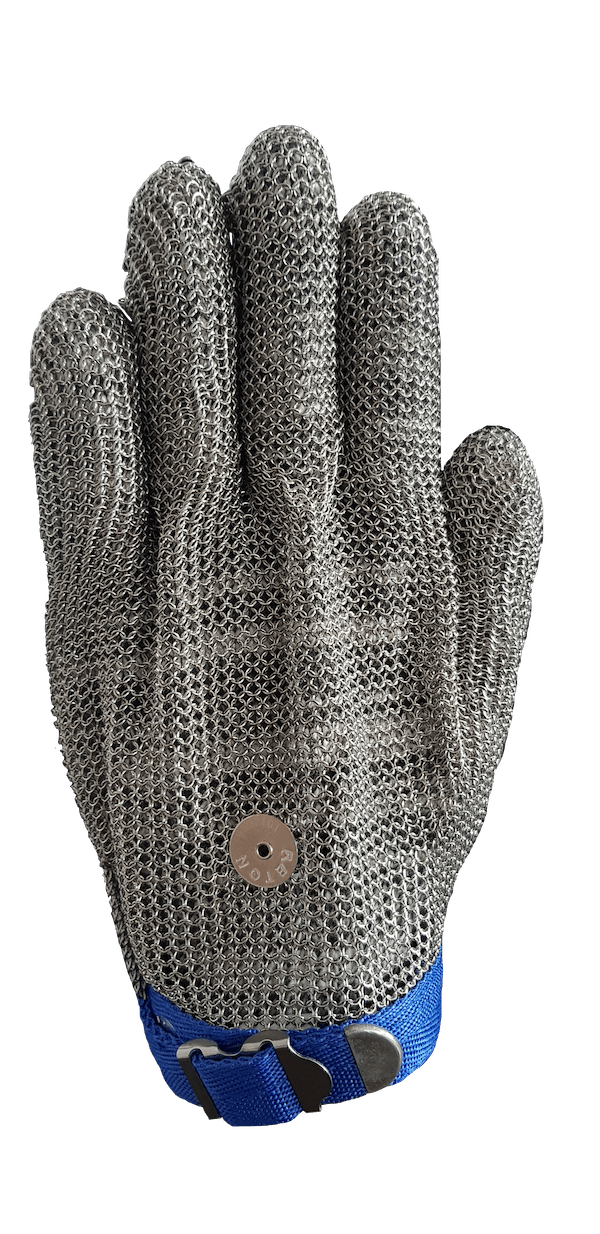 A close up of a pair of knitted gloves on a white background.