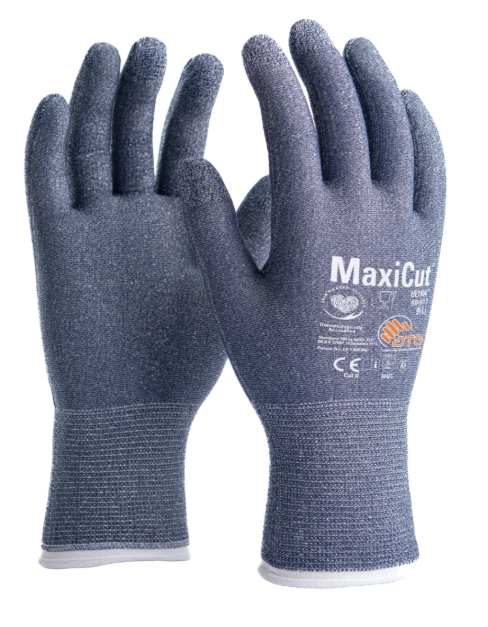 A pair of black and green maxiflex gloves