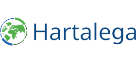 A logo for hartalega with a globe in the middle
