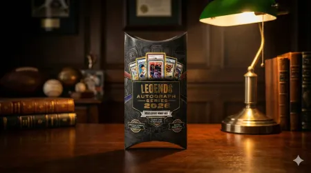 A black pack of trading cards,