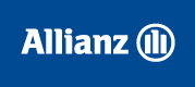 The allianz logo is on a blue background.