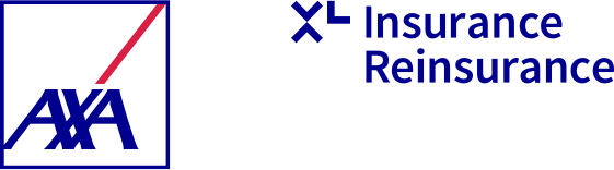 A blue and white logo for xl insurance reinsurance