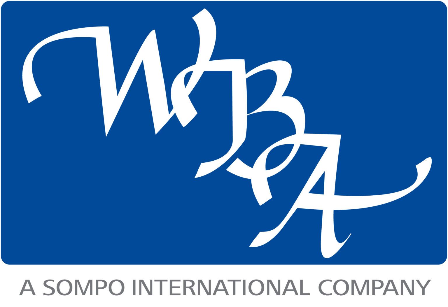 A sompo international company logo on a blue background