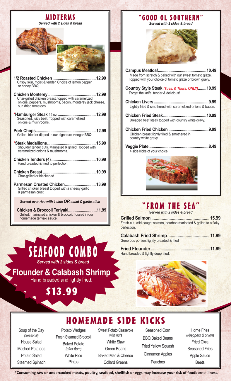 University Kitchen High Point, NC Menu