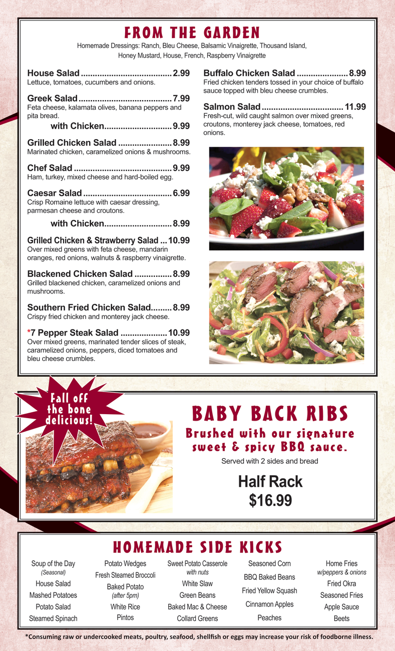 University Kitchen High Point, NC Menu