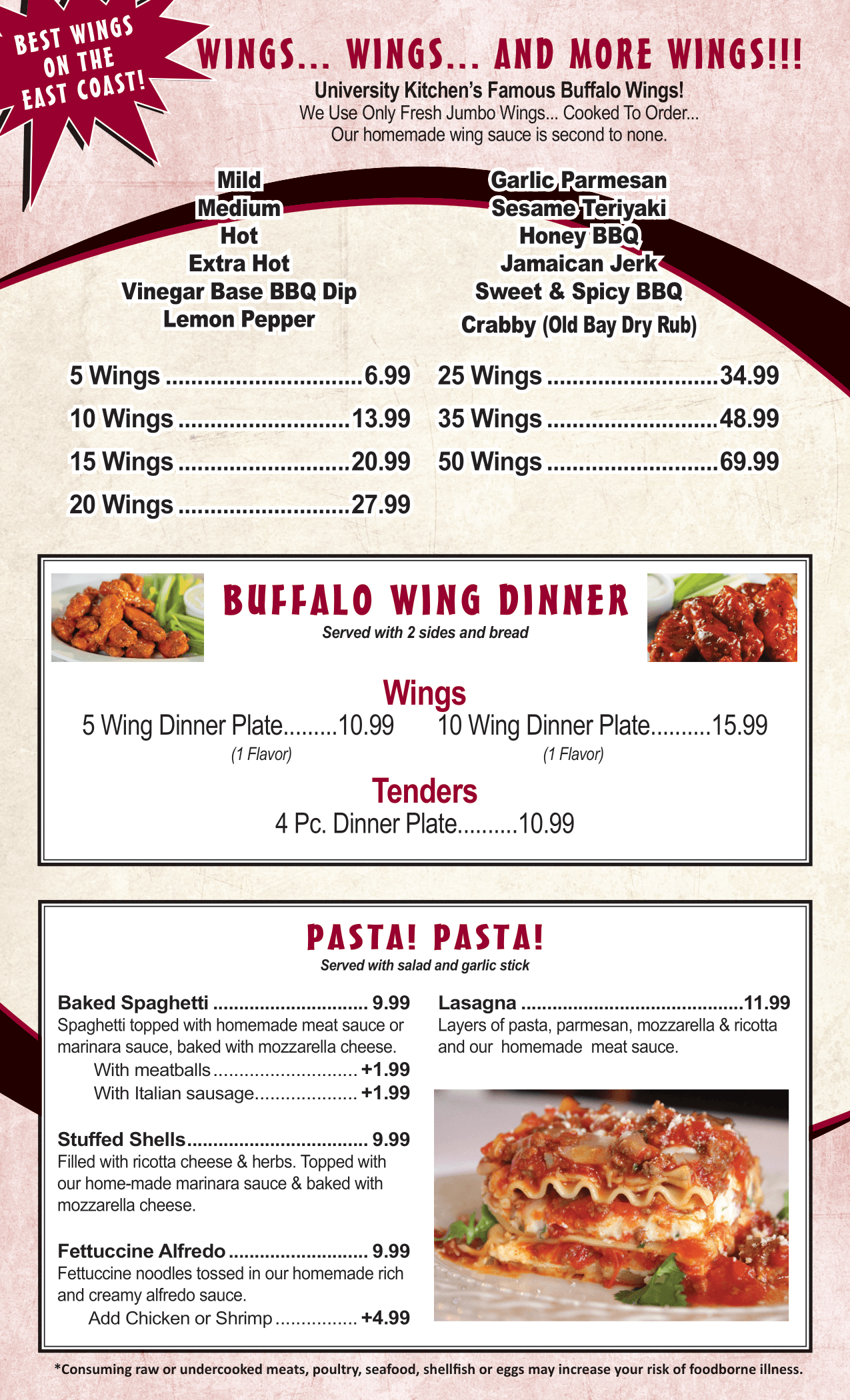 University Kitchen High Point, NC Menu