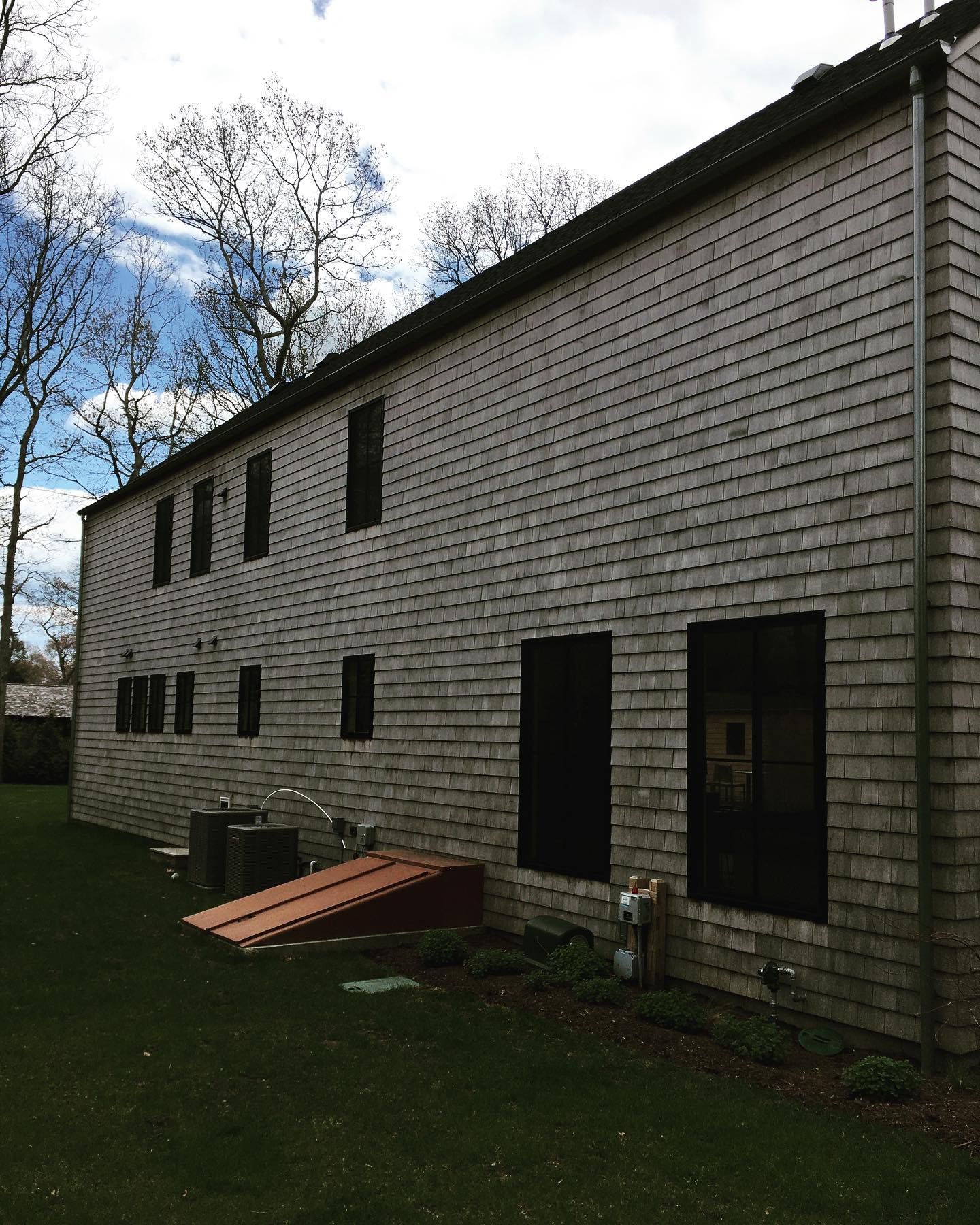 Cedar shake restoration before soft washing 