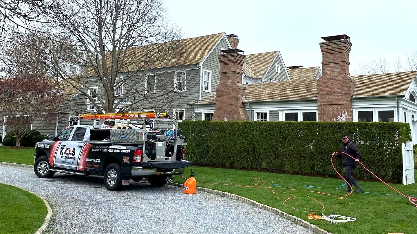 Soft washing vs pressure washing on Long Island by K.O.S. Cleaning