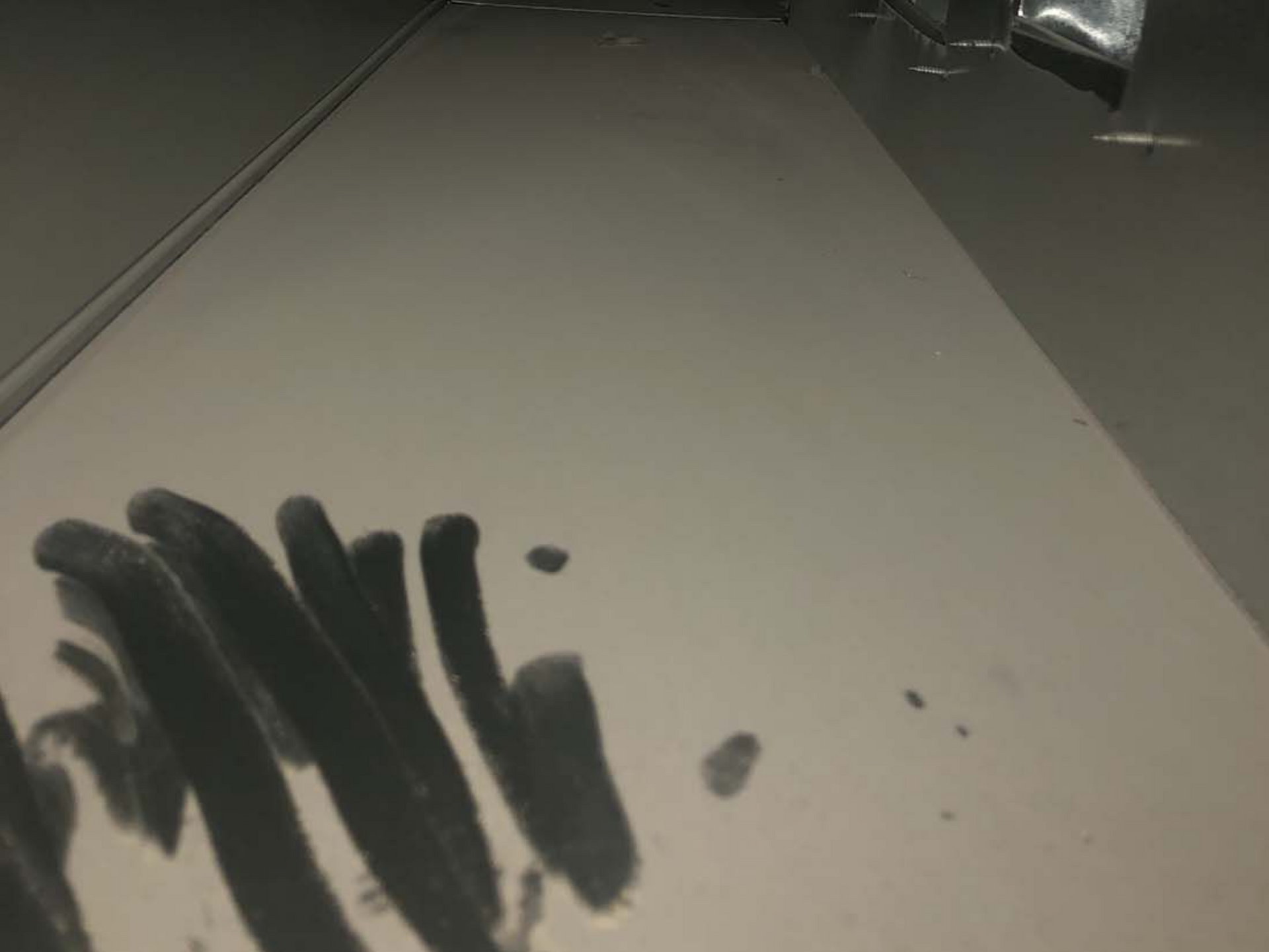 air duct with visible dirt and allergens before cleaning