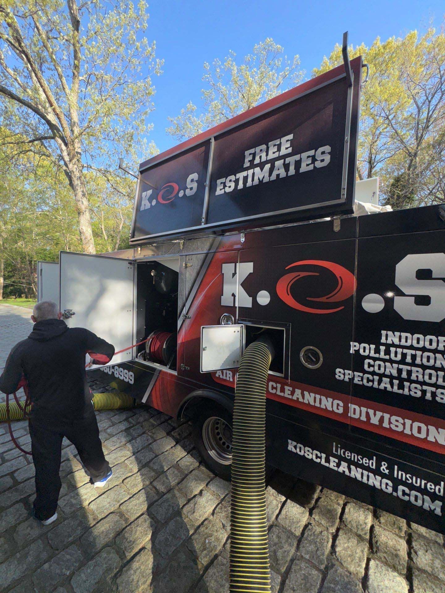 K.O.S. Cleaning air duct cleaning services in Suffolk County, NY