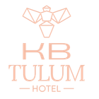 Un logo para un hotel llamado kb house tulum