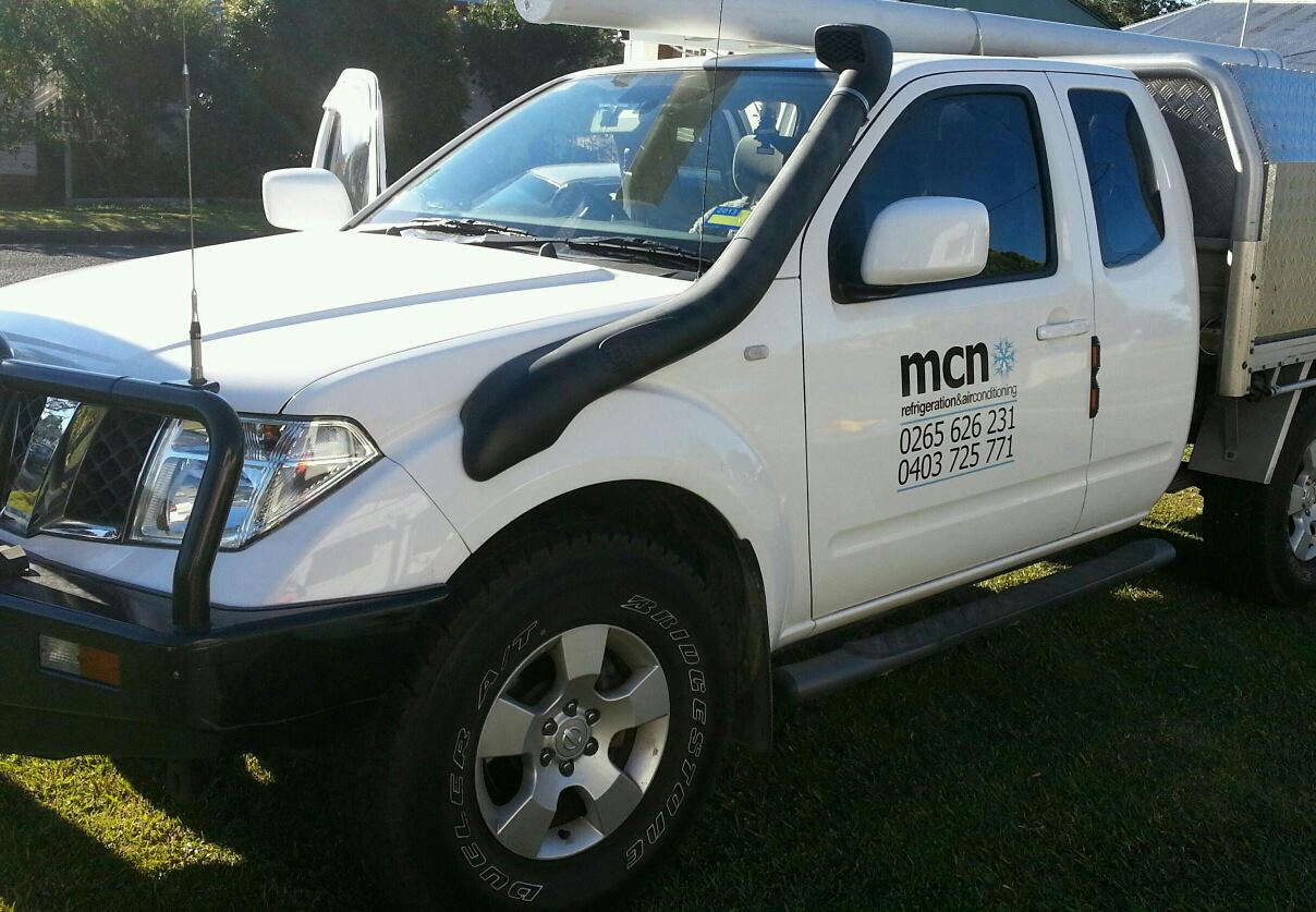 White Service Vehicle — Refrigeration & Air Conditioning in Kempsey, NSW