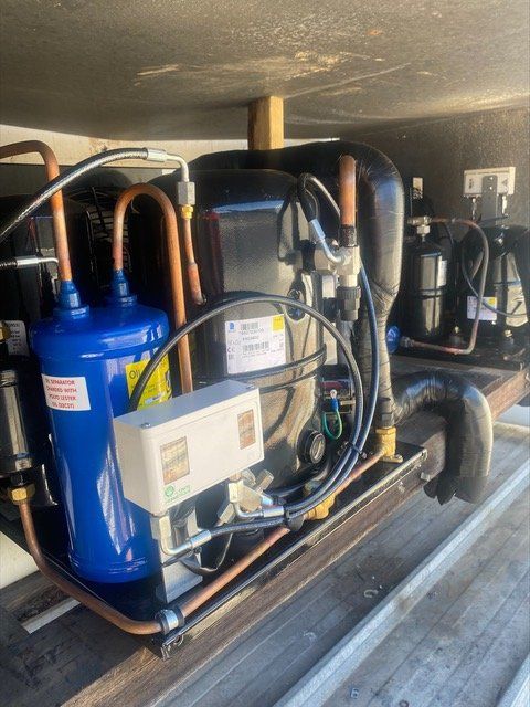 Refrigeration system after being repaired