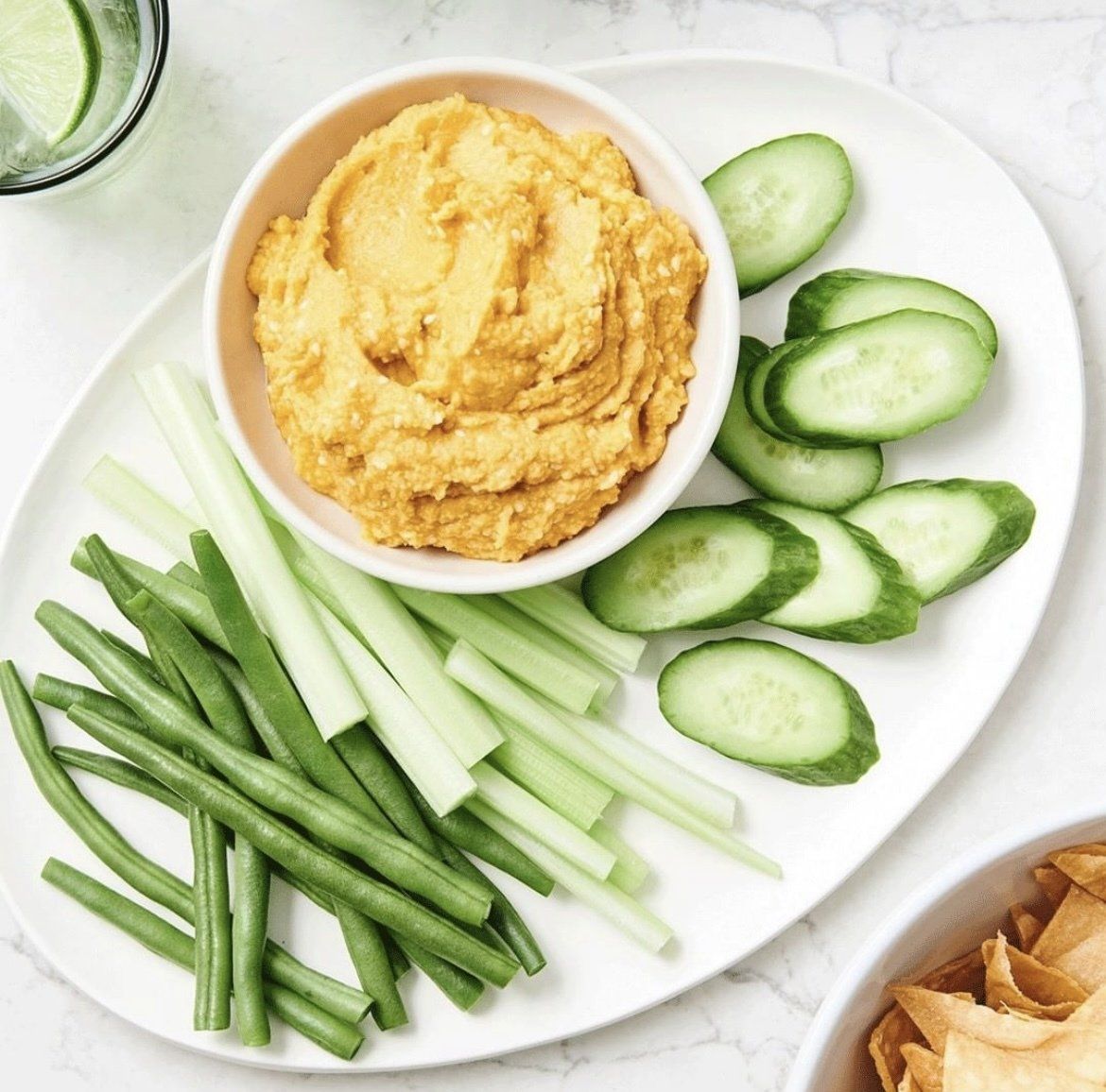hummus recipe for snacking by emily moss of thrivyest