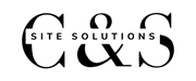 C&S Site Solutions logo with stylized black letters on a white background.