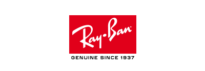 The Ray-Ban logo featuring white text on a red rectangular background, with the phrase "GENUINE SINCE 1937" below it.