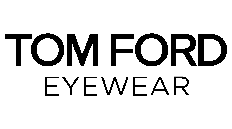 Black "TOM FORD" logo in bold serif font above the word "EYEWEAR" in a smaller, thinner sans-serif font.