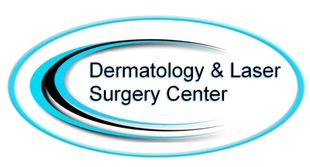 The logo for advanced laser & cosmetic center is blue and black.