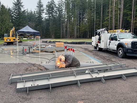 Concreted foundation being added in Squamish, BC.