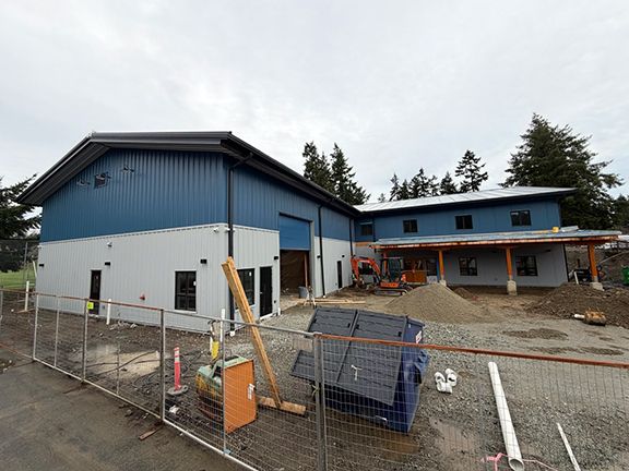 Windsor Plywood building project nearing completion in Ganges, BC.