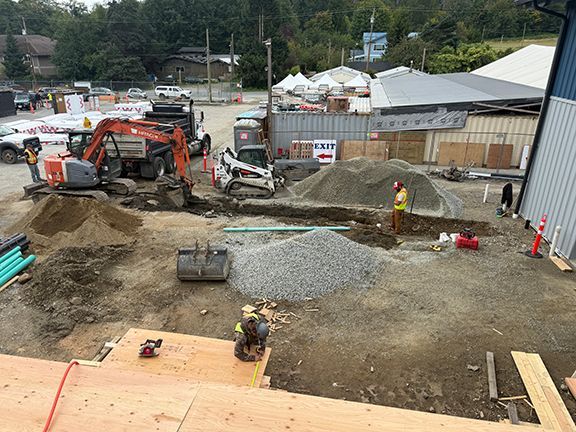 View of the Salt Spring Island PEMB project taken from the rooftop.