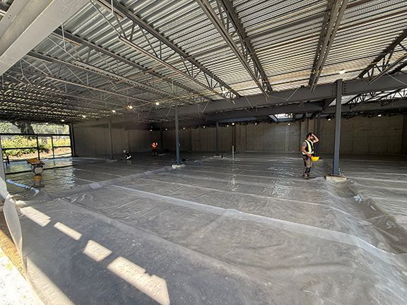 Floor being prepared ahead of concrete pour in Salt Spring Island.