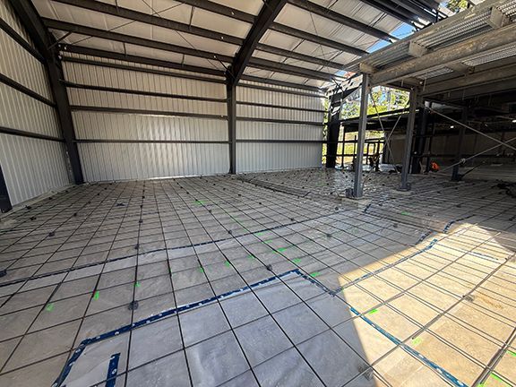 Rebar being added to support concrete flooring structure at Salt Spring Island project.