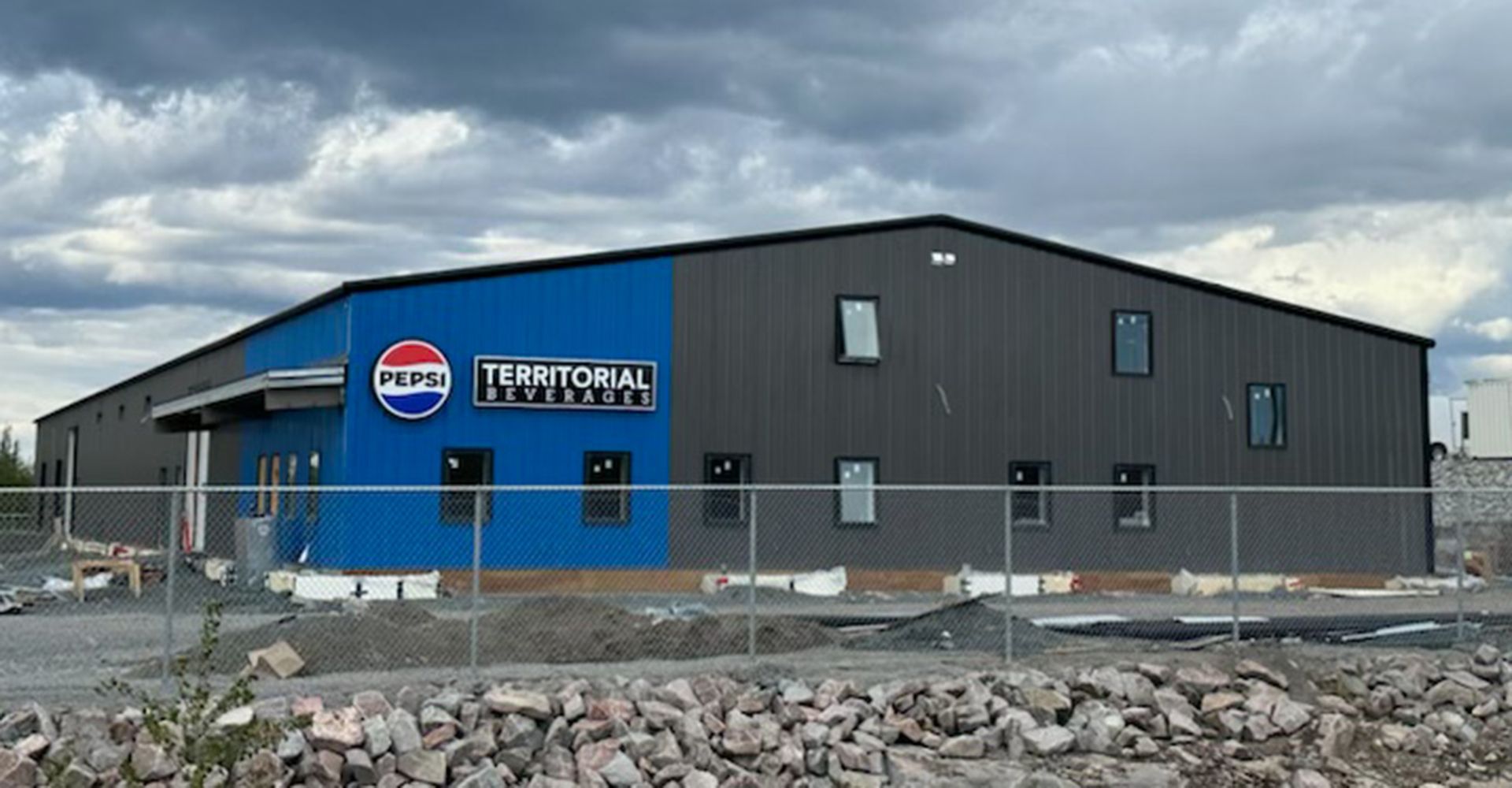 Photo of our completed warehouse project in Whitehorse, Yukon.