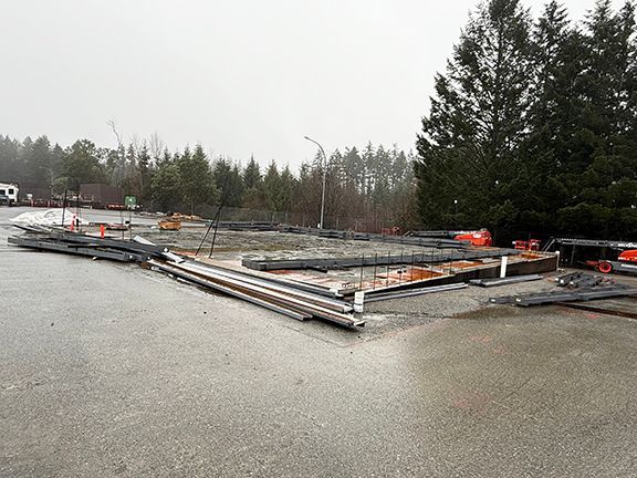 Good look of concrete building foundation in Nanaimo, BC.