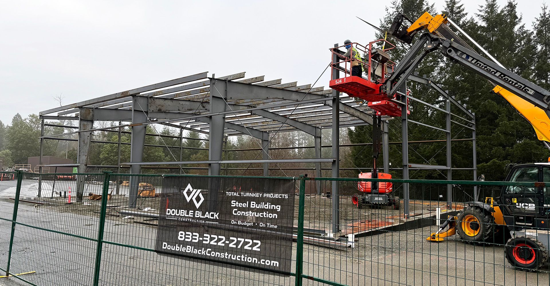 Double Black Construction installs a building on behalf of a manufacturer in Nanaimo, B.C.