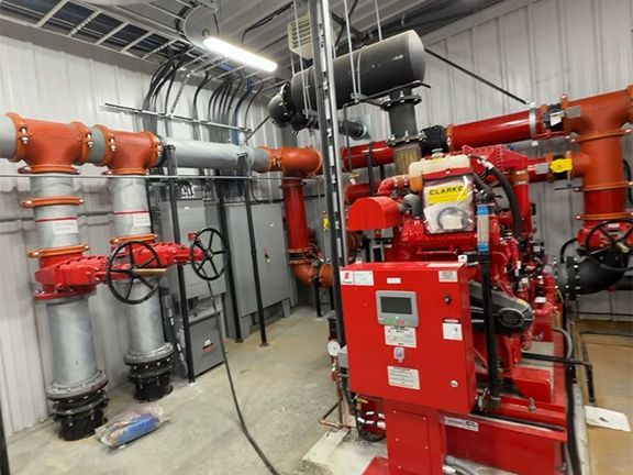 Pump equipment inside fuel facility at Vancouver's YVR airport