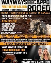 A poster for the Waywayseecappo rodeo in 2025.