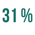The number 31 is written in green letters on a white background.