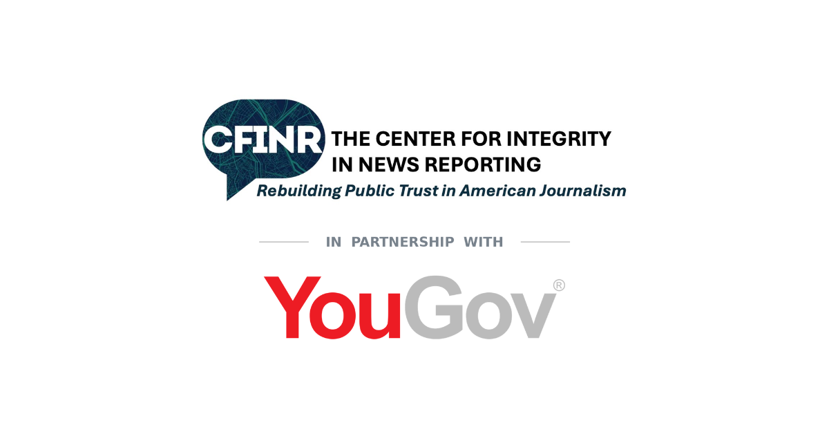 CFINR logo with “In the News Reporting” text above the YouGov logo on a white background