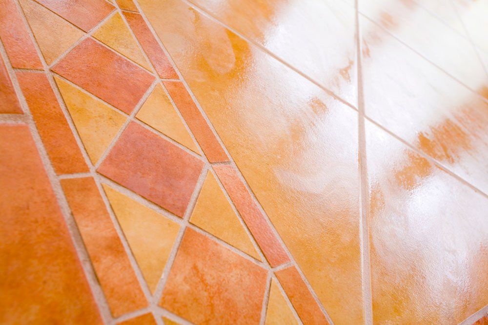 Yellow-Brown Mosaic On The Floor — North Hollywood, CA — So White Carpet Cleaning LLC