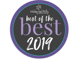 Circular award logo reading “best of the best 2019” in purple, white, and teal on a black background