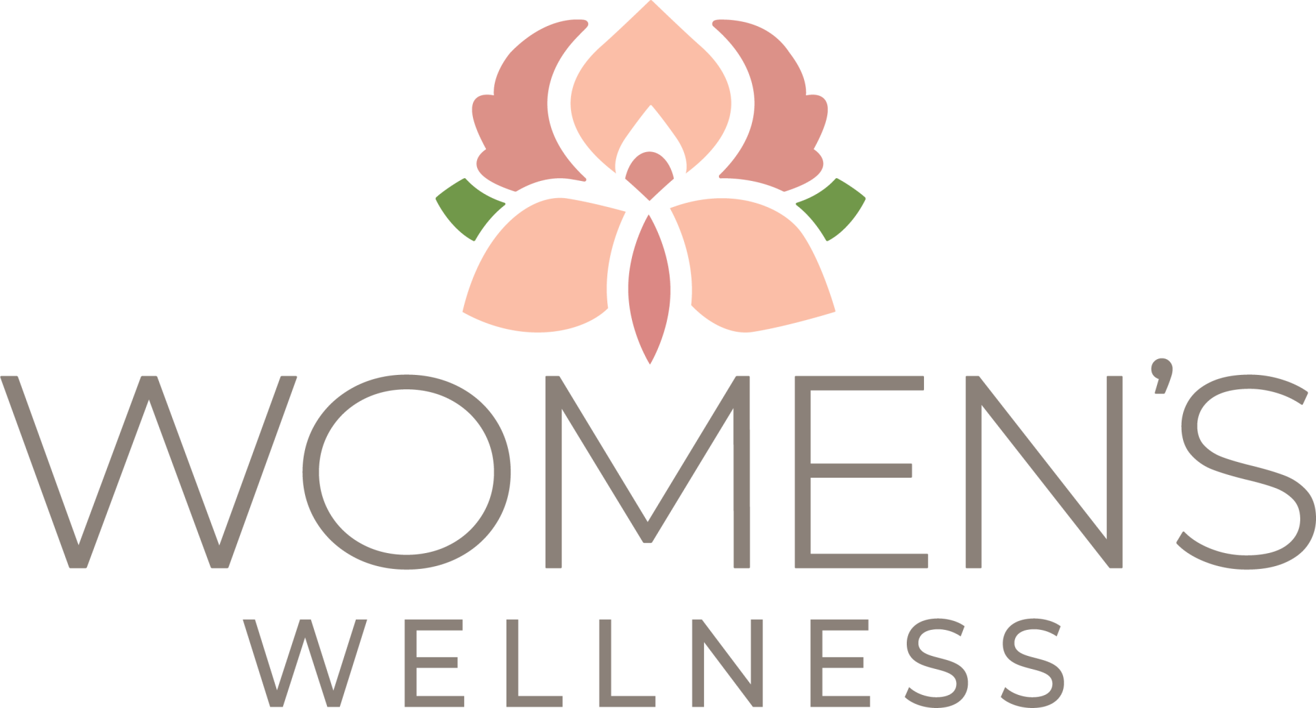 the logo for women 's wellness has a flower on it .