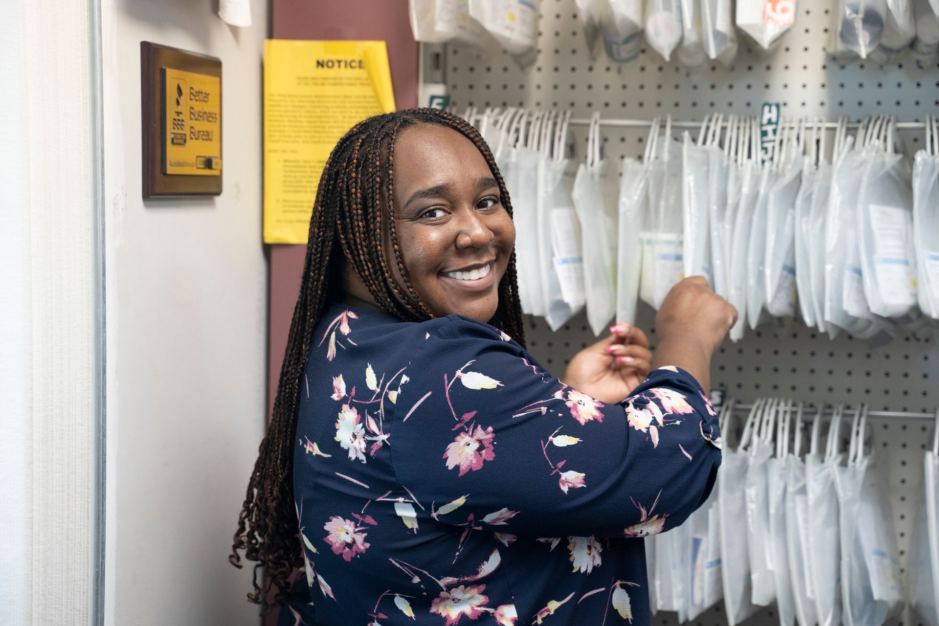 Professional photograph of employee of Jayhawk Pharmacy taken by KMG.